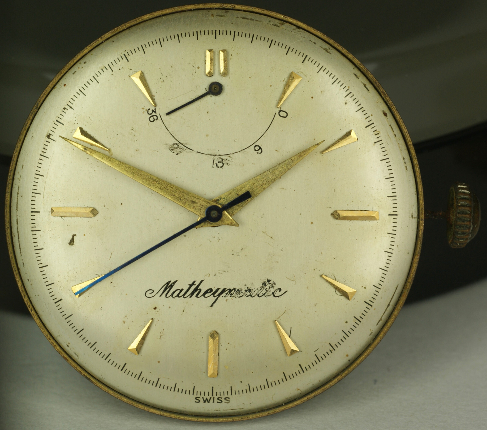 Mathey-Tissot “Matheymatic” Power Reserve Watch Movement Dial Hands RUNNING