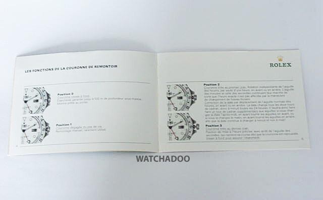 Rolex Explorer 114270 16570 French Français 597.91 Instruction Booklet 1996