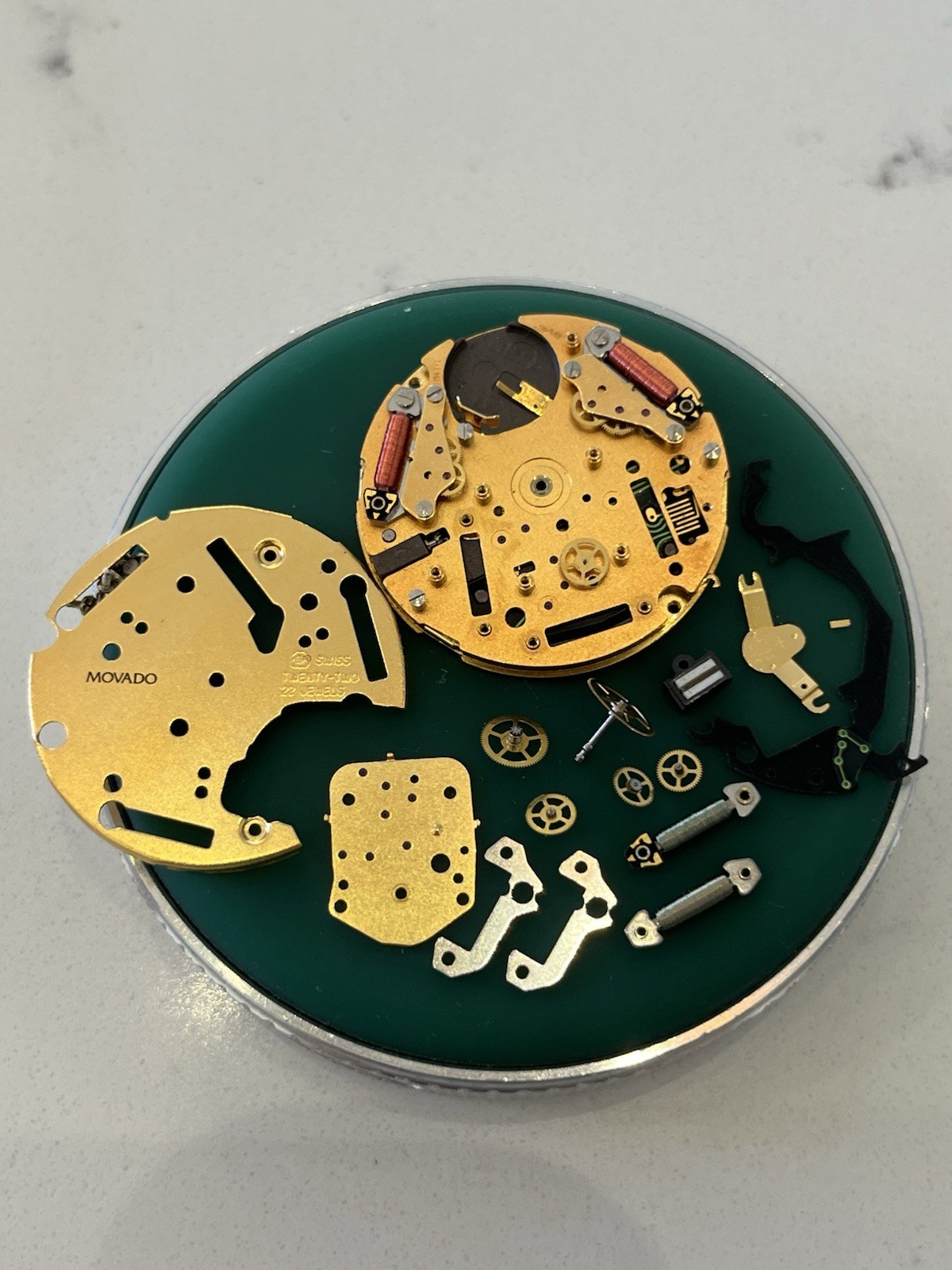 Partial ETA 251.272 Quartz Chronograph Movement Movado 22j