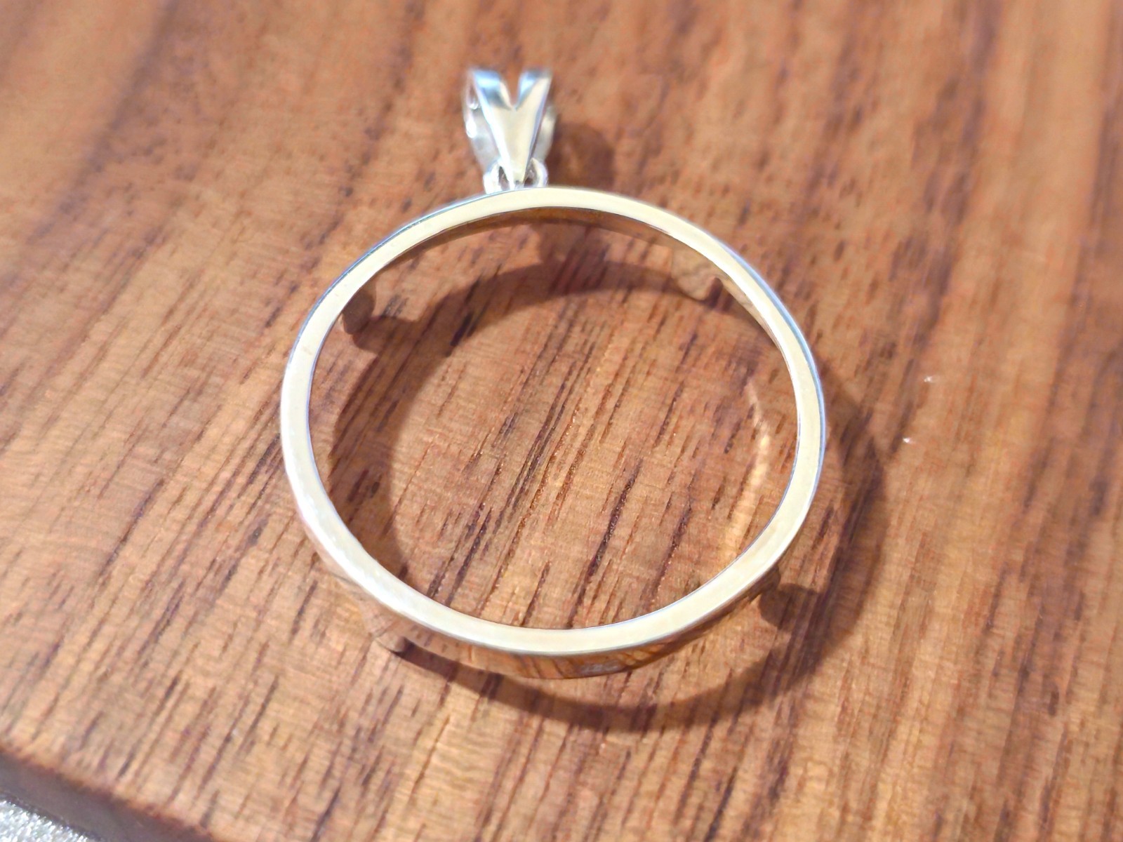 925 Sterling Silver Prong Back Simple Bezel for 26mm Susan B Anthony Dollar Coin