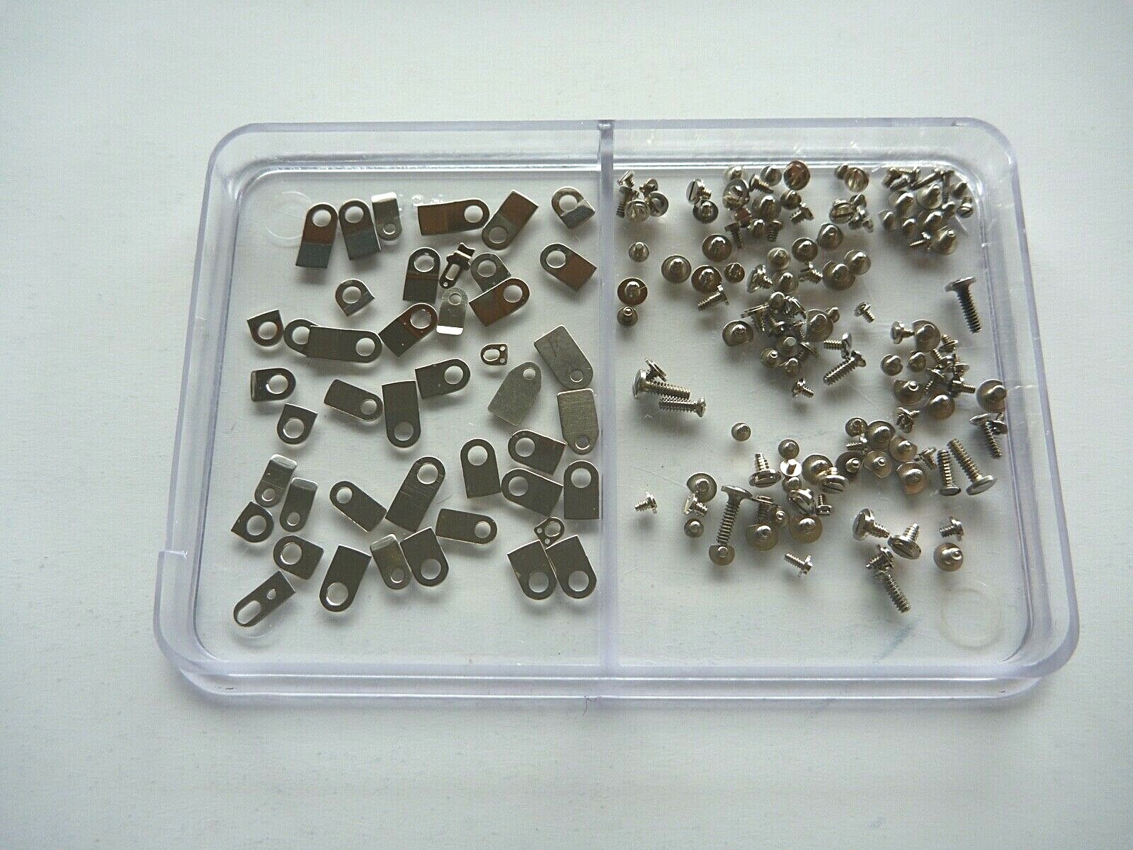 Watch movement casing parts, clamps, screws, ½ cut screws for ETA, AS, FEF, FHF.