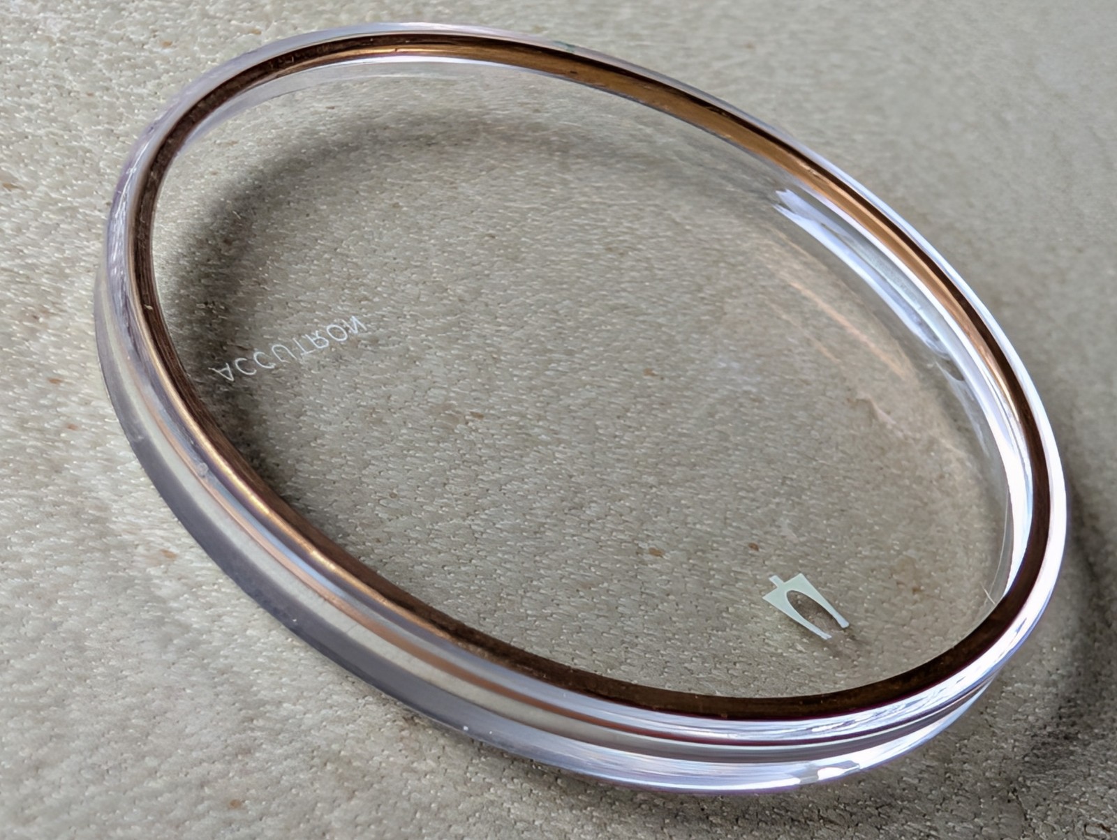 Vintage 1960/70’s Bulova Accutron 1271-AYS Crystal For Spaceview 2531 Cases