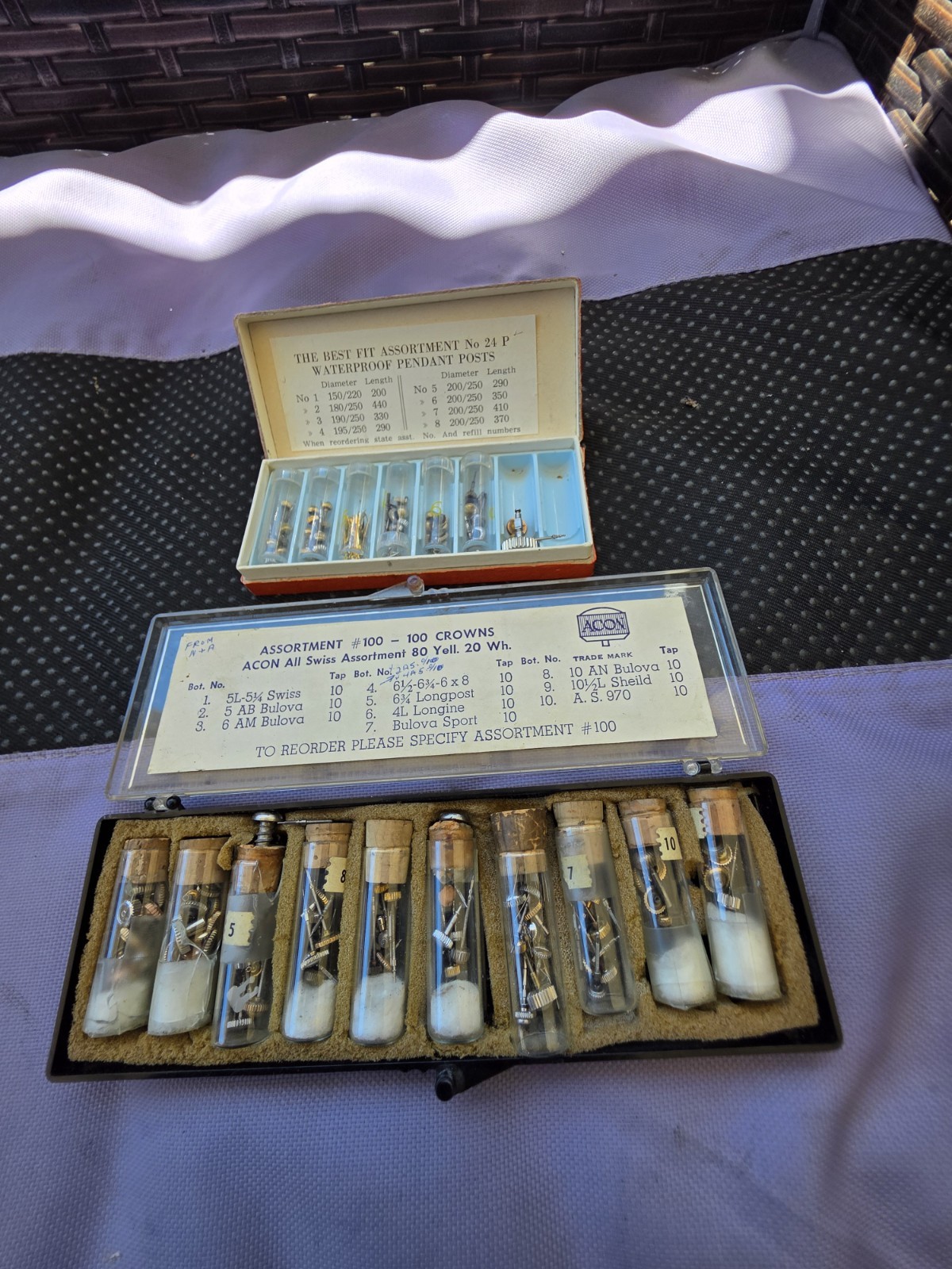 Vintage Watch Crown Assortment & Parts Lot Pre Owned Condition J5