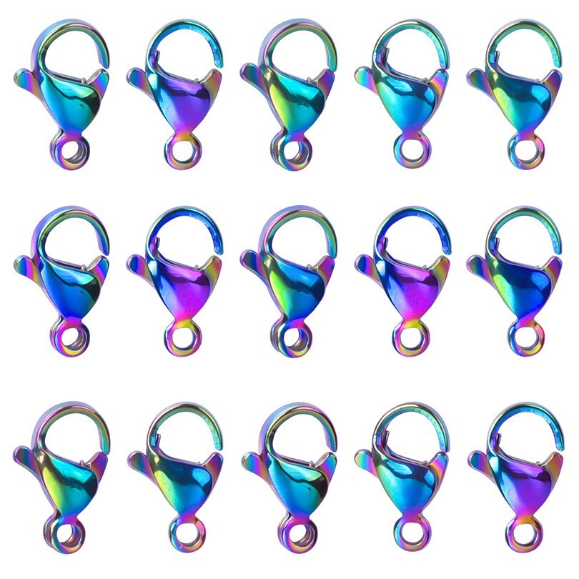 Lobster clasps S.steel Colorful Jewelry Pendant Buckle DIY Jewelry Accessories