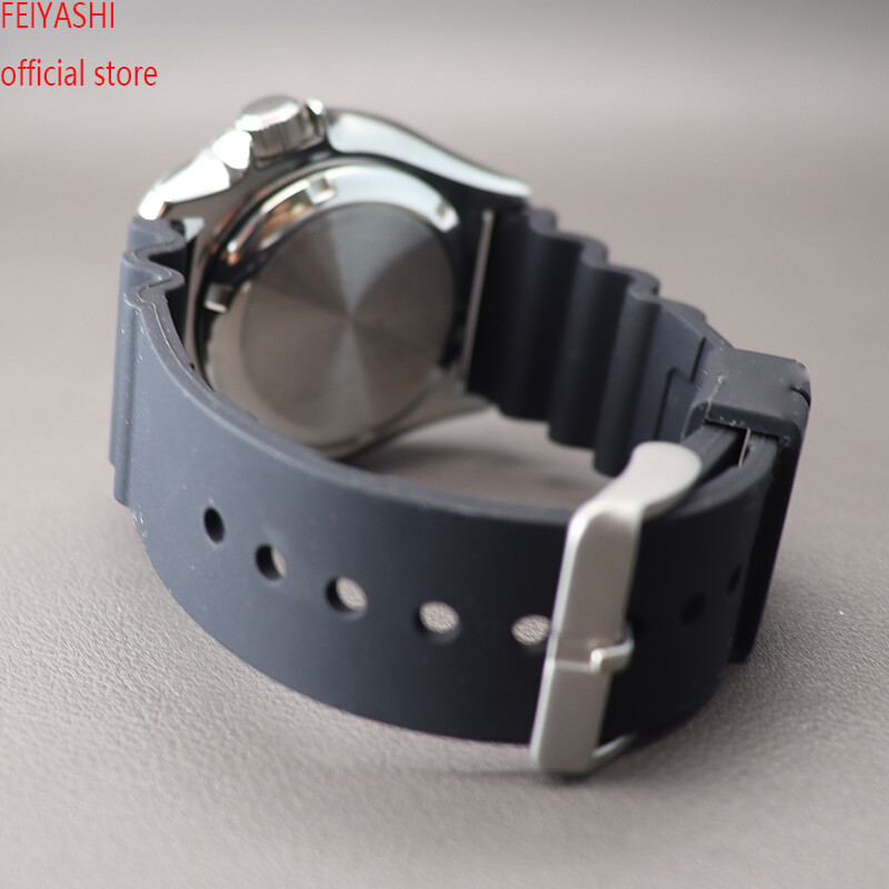 42.5mm Watch case strap with black aluminum ring For Seiko Nh35 NH36 38 Movement