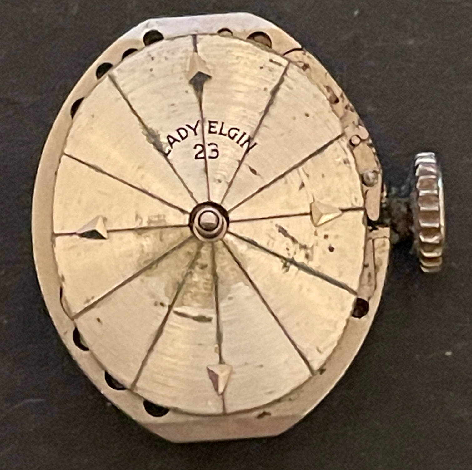 Vintage Lady Elgin Cal 808 Women’s Watch Movement Good Balance 23 Jewels 23j USA