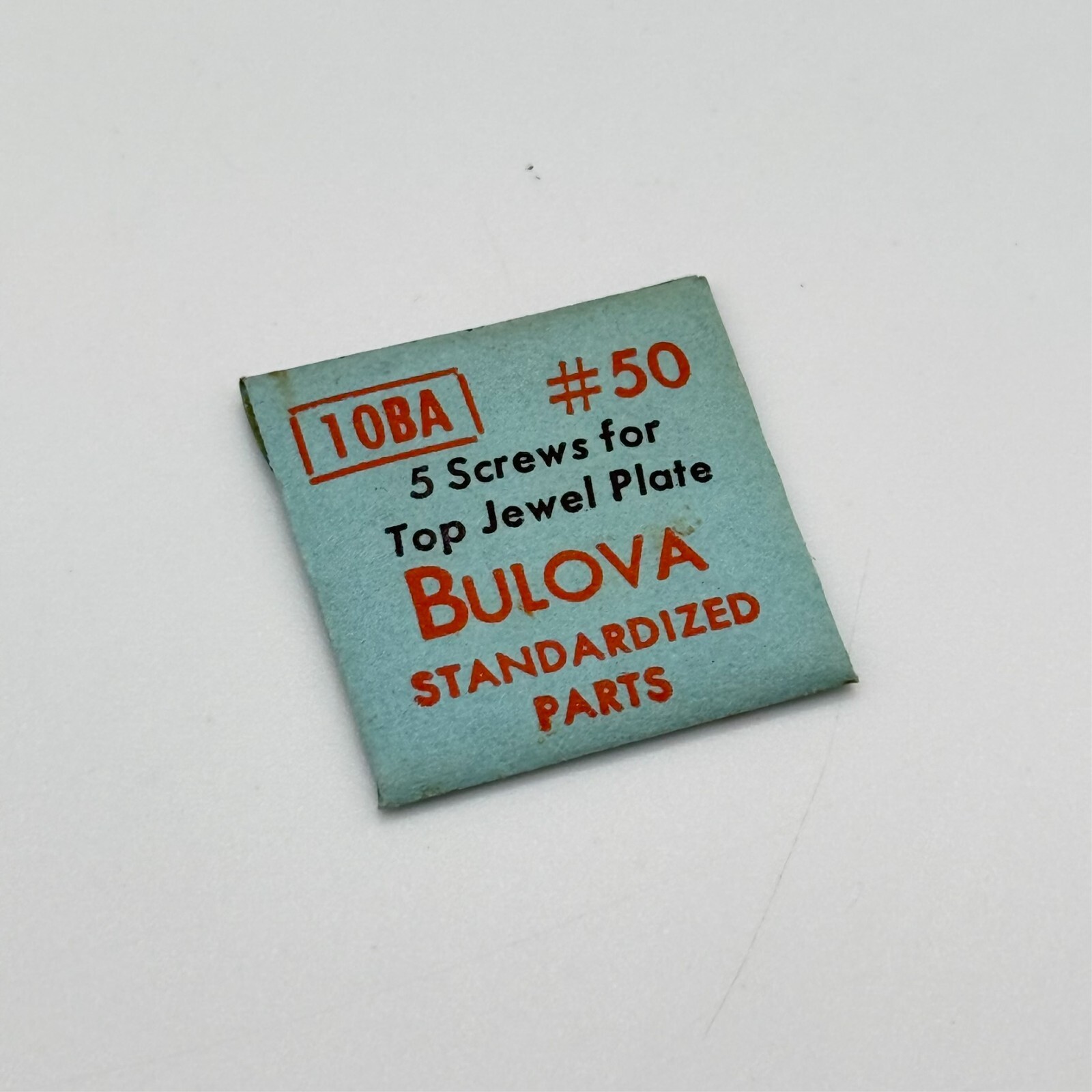 NOS Genuine BULOVA, Caliber 10BA Part Number 50, 5 Screws for Top Jewel Plate