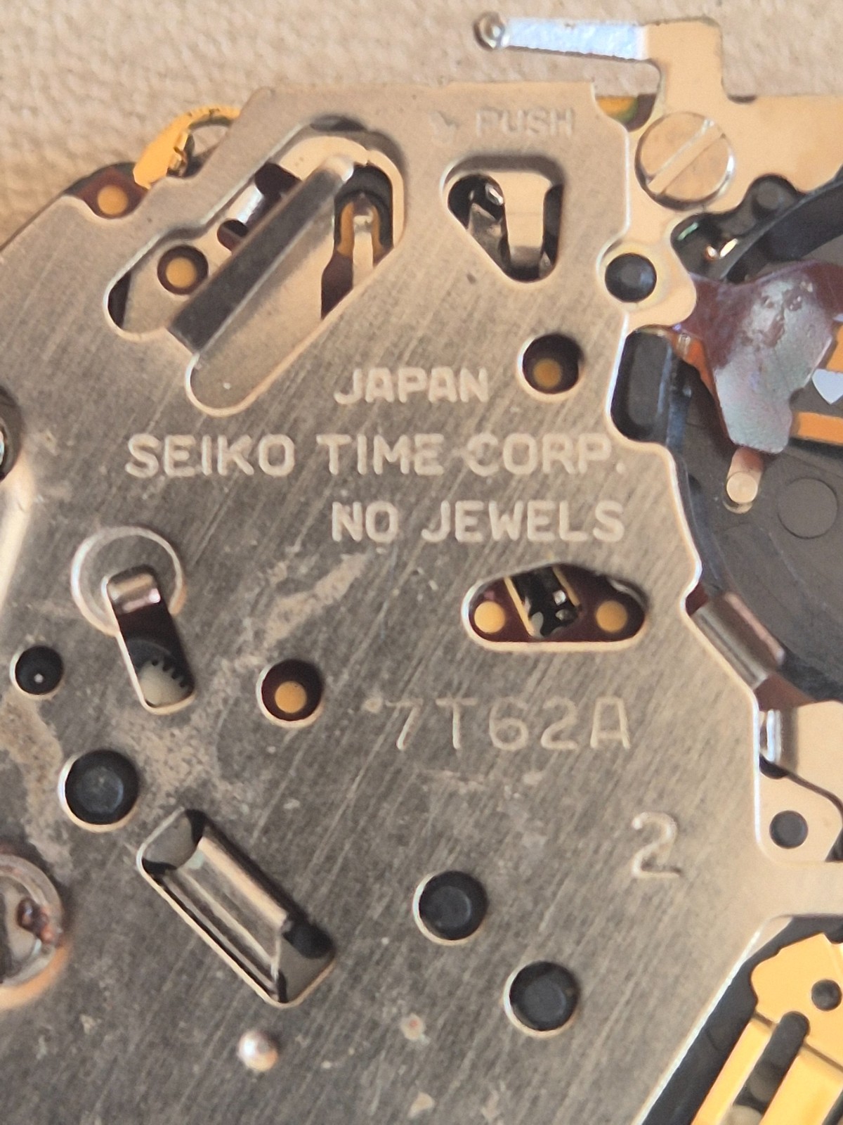 Seiko 7T62A Quartz Movement – For Spares or Repair