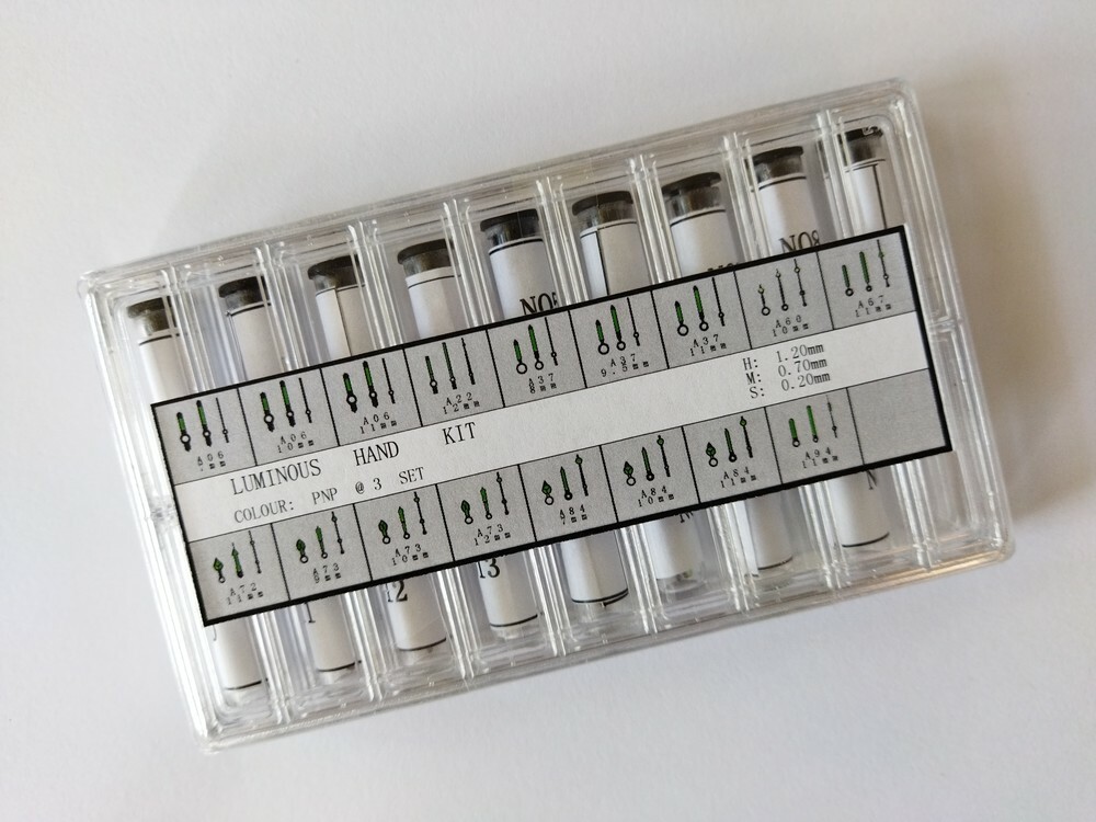 Set of 51 Pairs Luminous Silver Watch Hand Set 0.7mm 1.2mm 0.2mm Diameter AC632W
