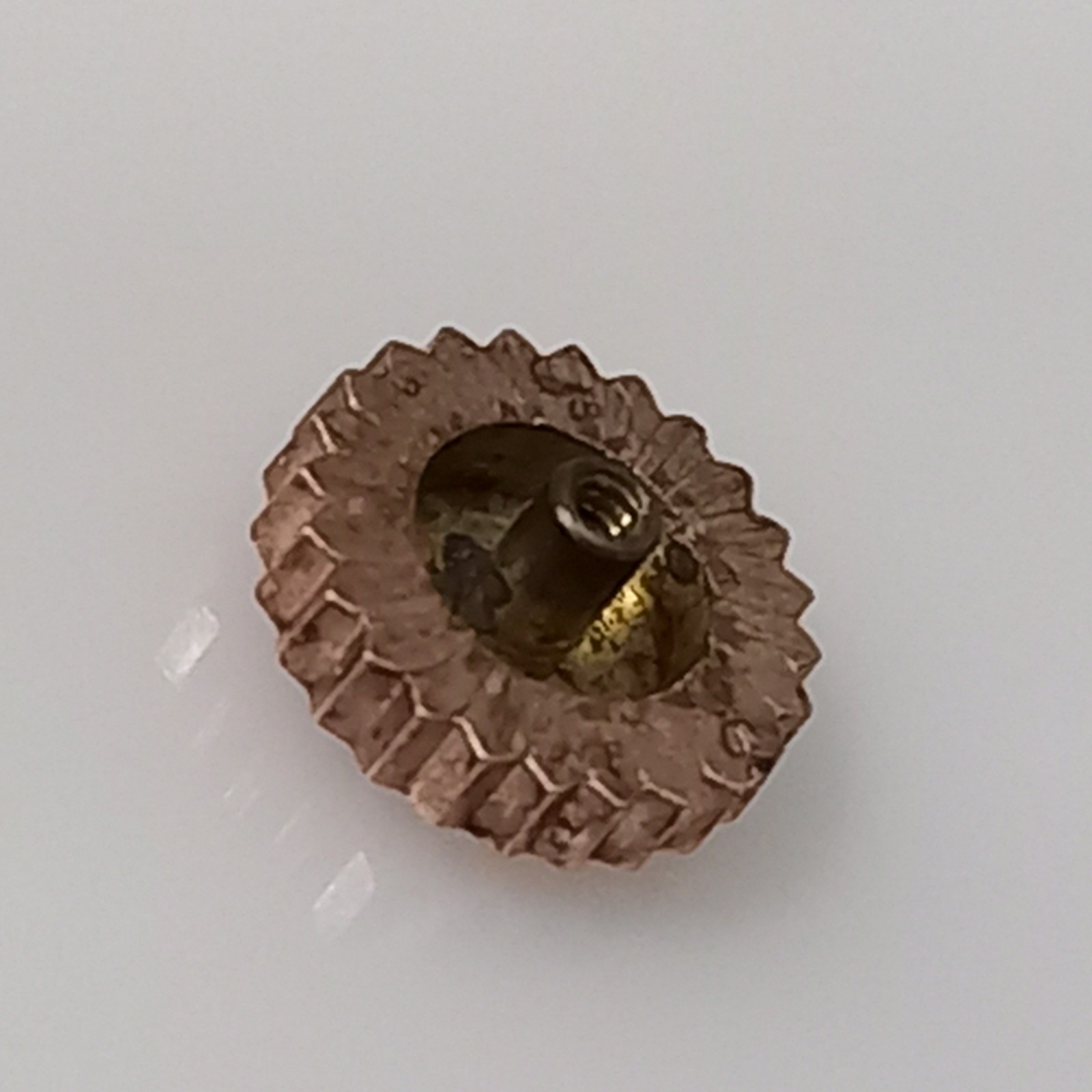 7.2mm Rose Gold Plate Crown For Vintage 1940-60s Swiss Watches Stem 0.9mm Tap 10