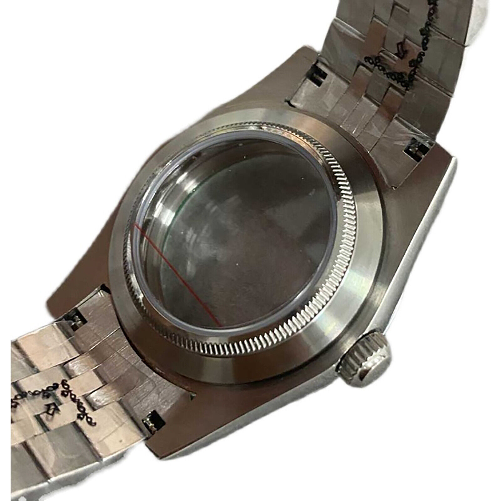 39MM Oyster/Dog Teeth Watch Case Strap Sapphire Glass Case for NH35/ 36 Movement