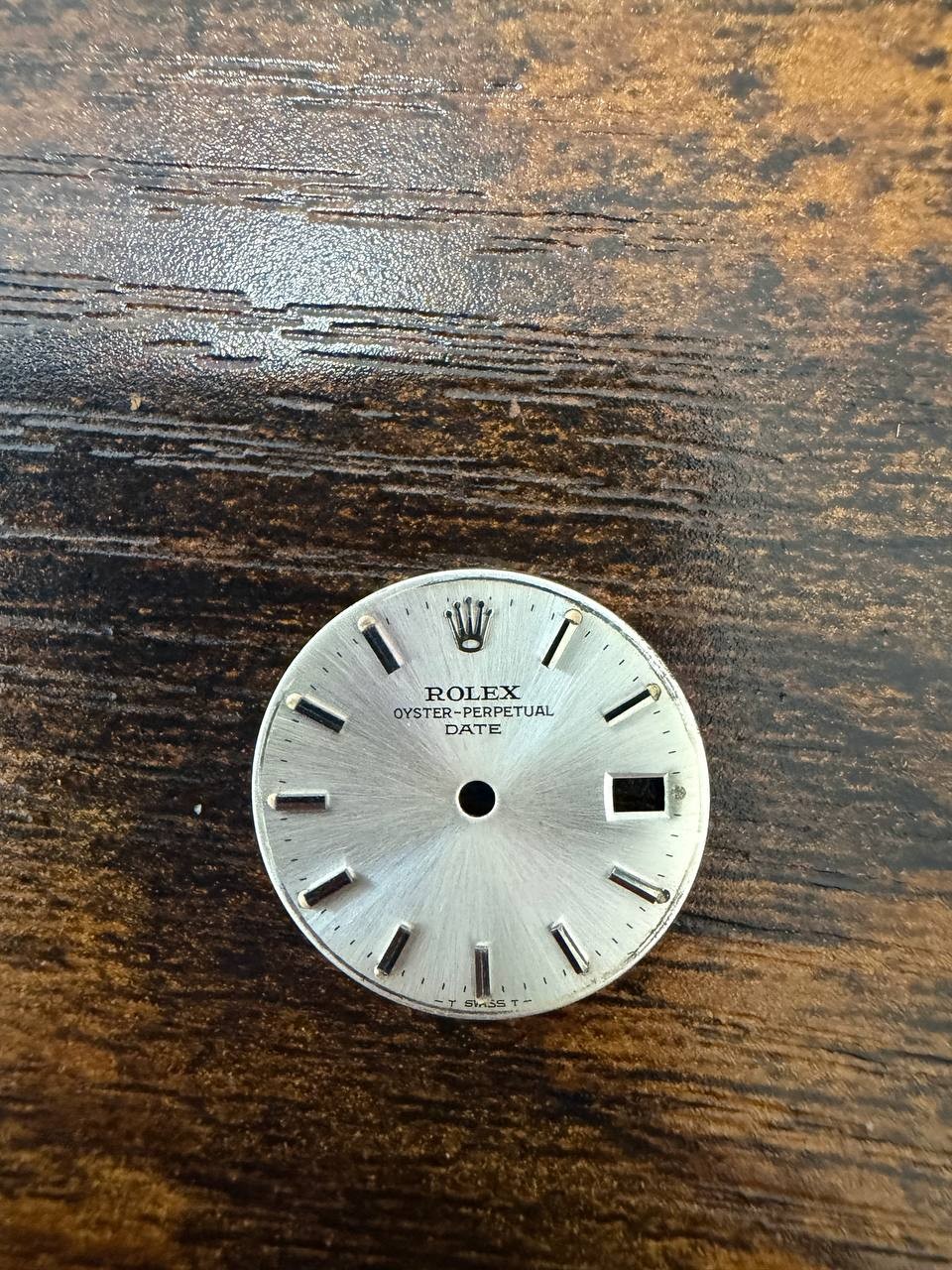 ROLEX LADIES OYSTER PERPETUAL DATE 6517 6516 6519 SILVER STICK DIAL GOOD COND