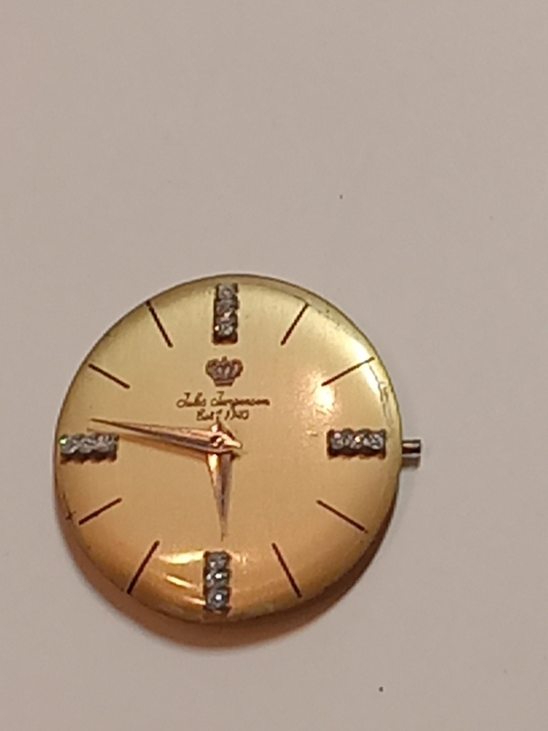 jules jurgensen watch Movement With 12 Diamonds Real White Natyral 17 Jevels…