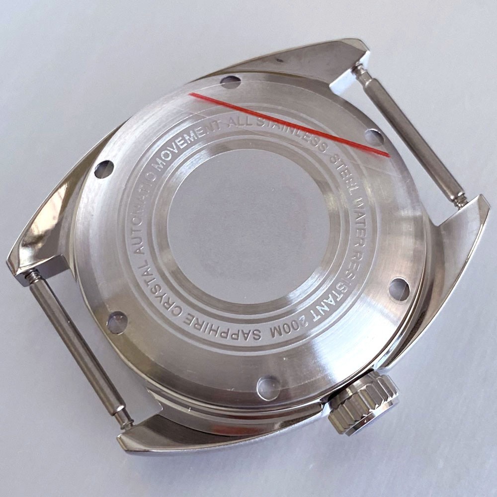 36mm Brushed Double Dome Sapphire Glass 20ATM Diver Watch Case For NH35 ETA2824