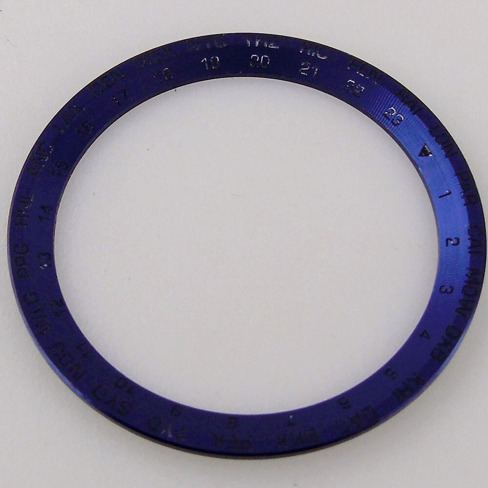 38mm*30.6mm Sloped Red/Blue/Black Bezel Aluminum Bezel Inserts it 40mm Men Watch