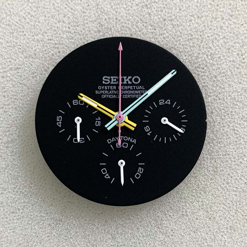 29.8mm Matte black Watch Dial+Hands No Lume for VK63 Movement Watch Accessories