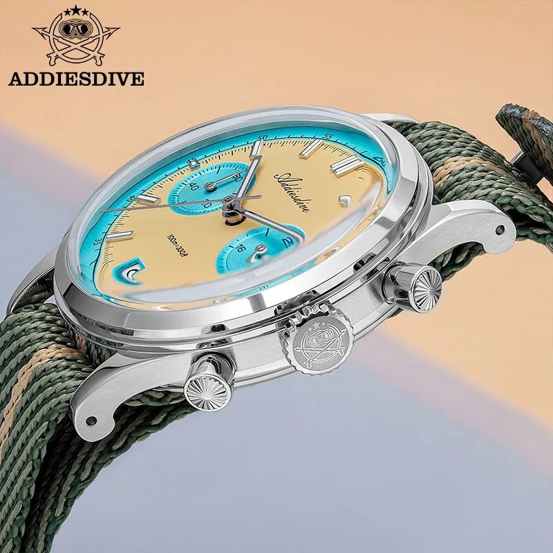 ADDIESDIVE Top Brand Man Watch BGW9 Super Luminous 10Bar Waterproof Bubble Mirro