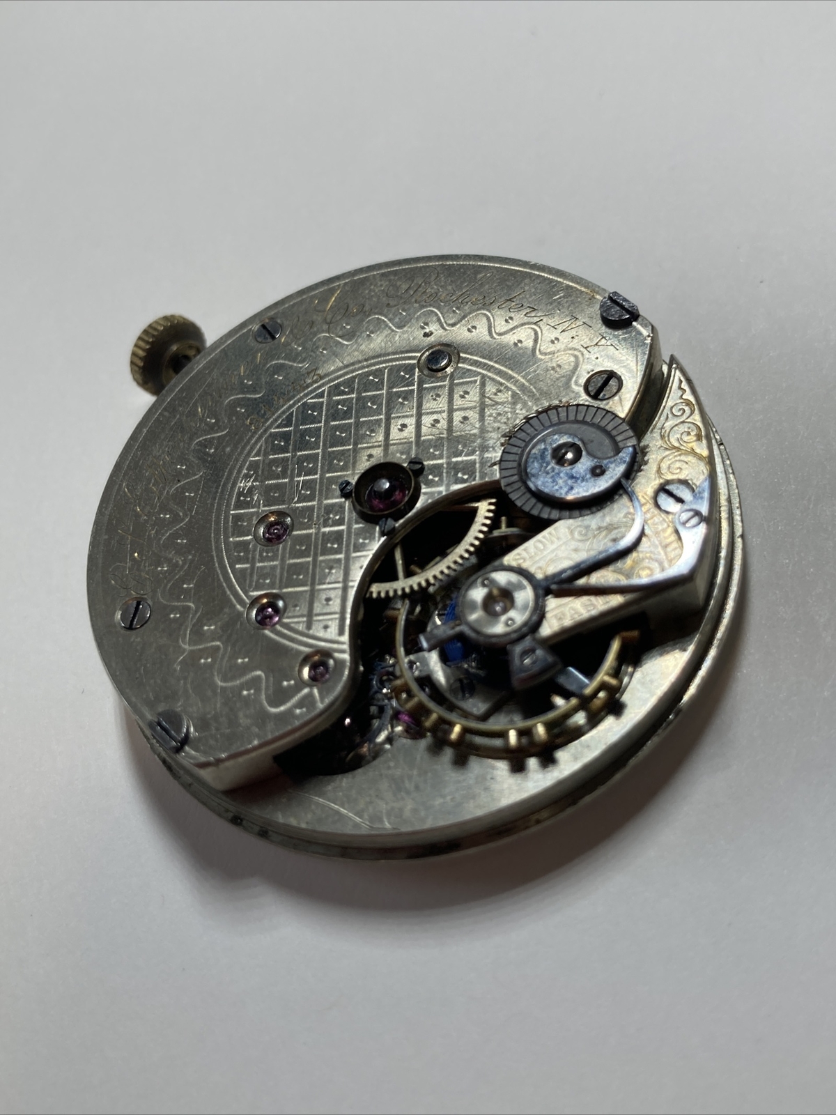 E.S.ETTENHEIMER Chronometer Rochester, NY Full Jewels Art Deco Swiss Pwatch Move