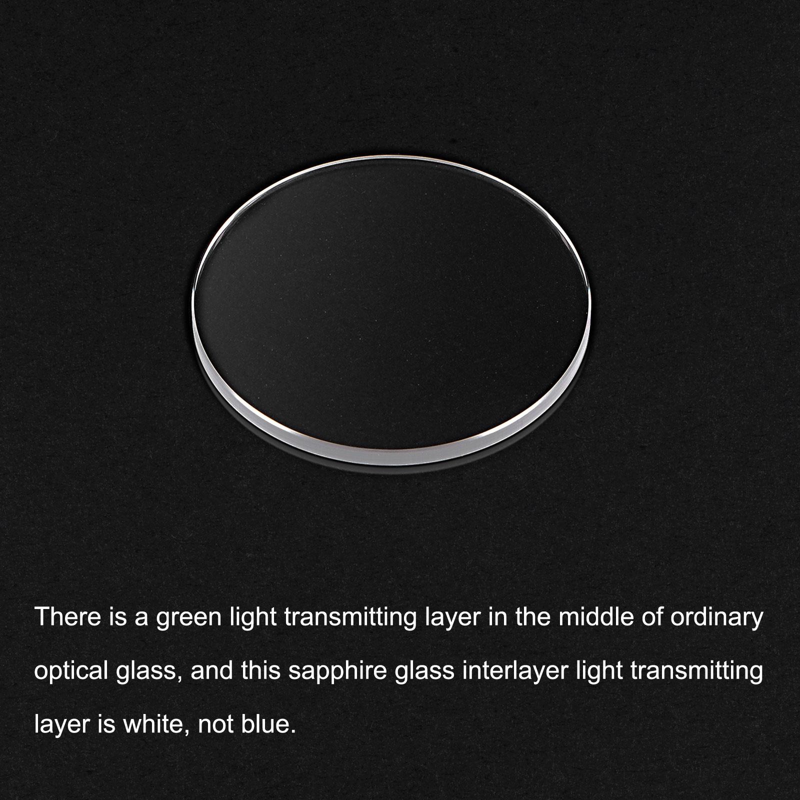 Glass watch round flat lens 31mm diameter 1.5mm thickness, transparent
