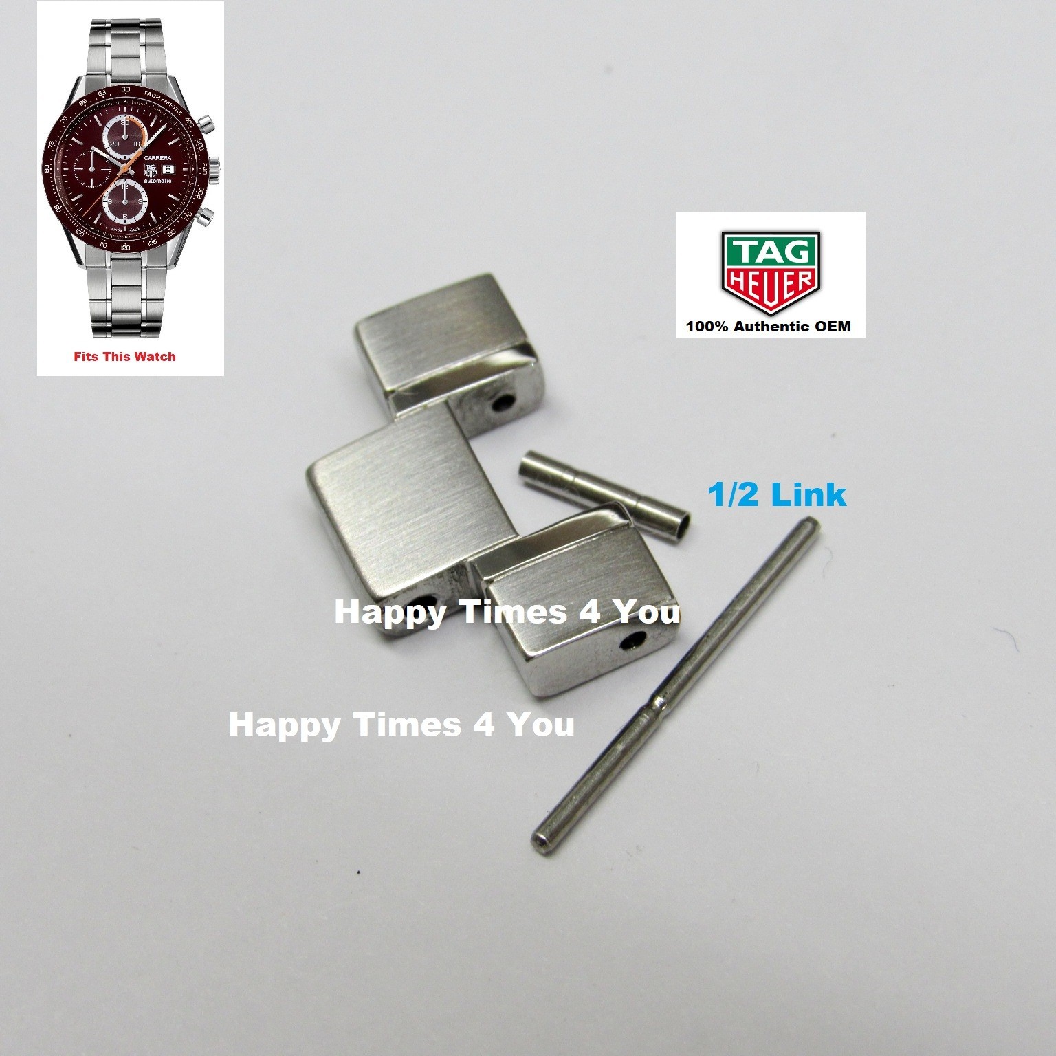 18mm Tag Heuer Mens Carrera Watch 1/2 Sizing Link BA0796