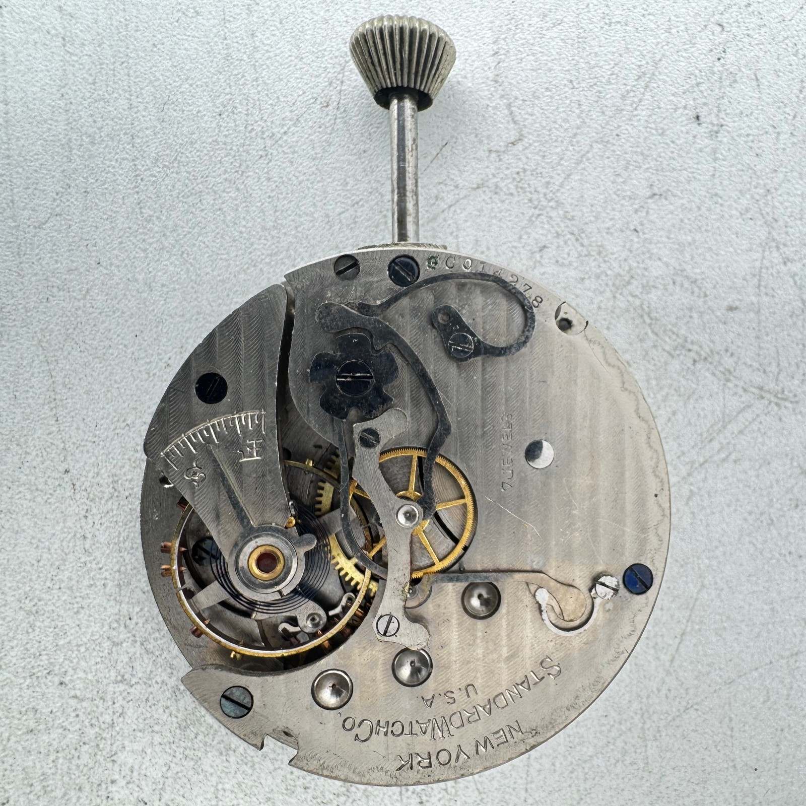 Antique 16s New York Standard Open Face Chronograph Pocket Watch Movement 191