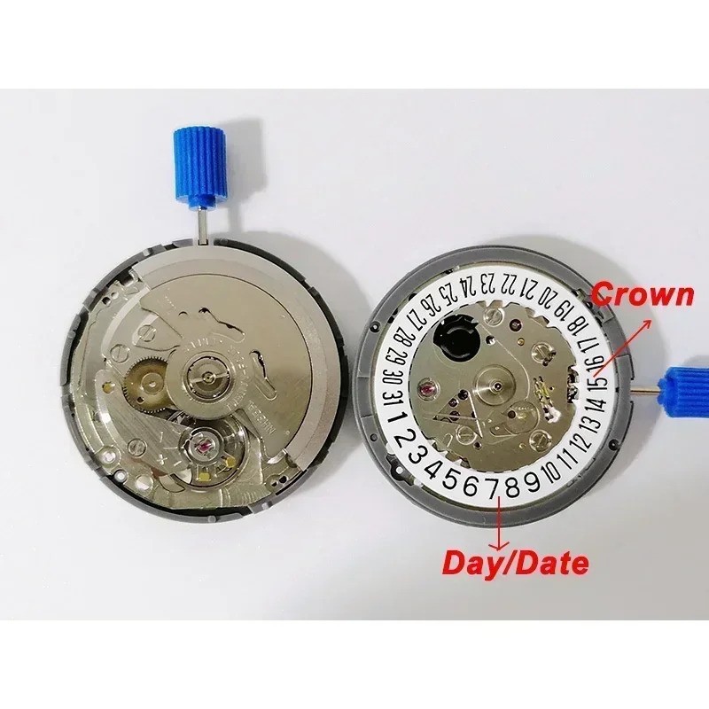 SEIKO (TMI) NH35 NH35A AUTOMATIC WATCH MOVEMENT DATE AT 3H WHITE BLACK DISC