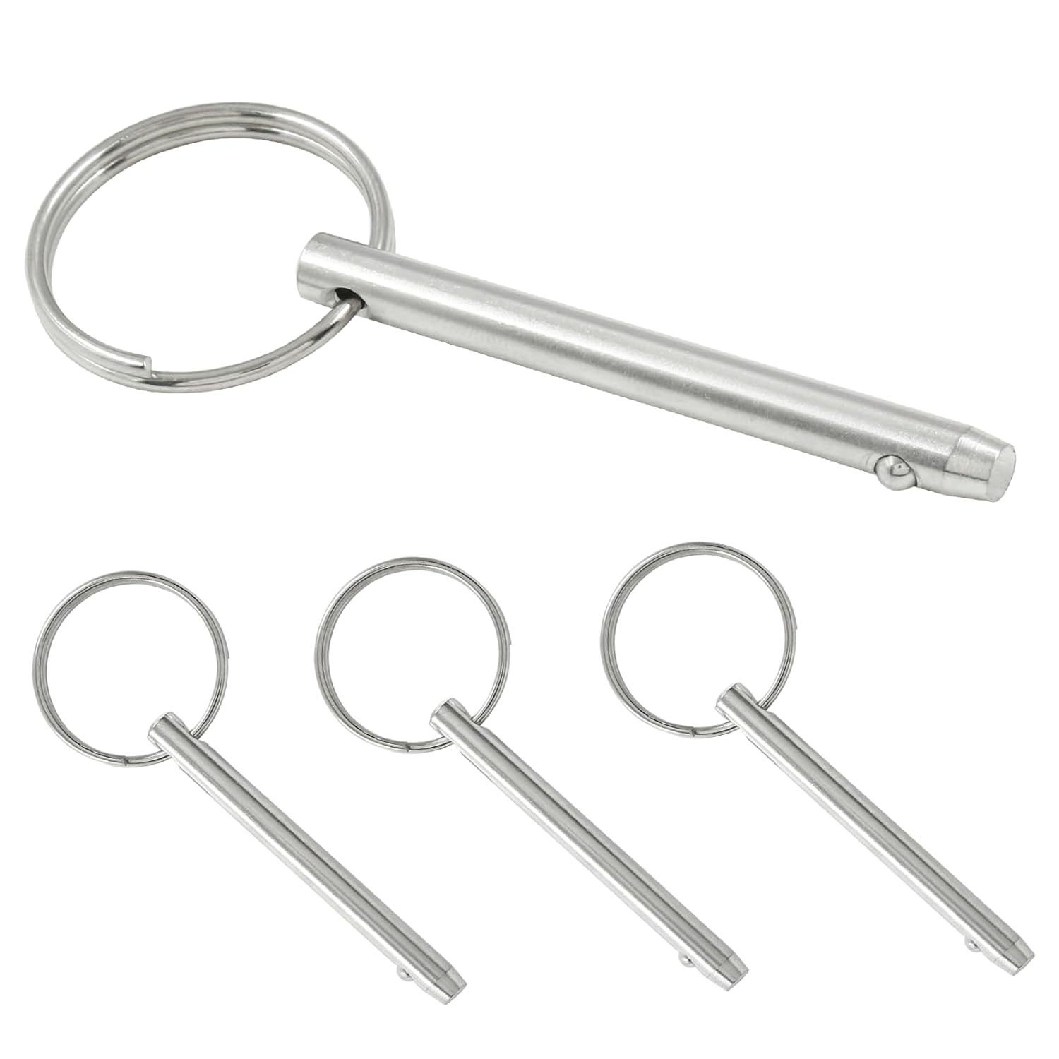 4pcs Quick Release Detent Pin 1/4″ Diameter 1-1/2″ Usable Length Steel Lock