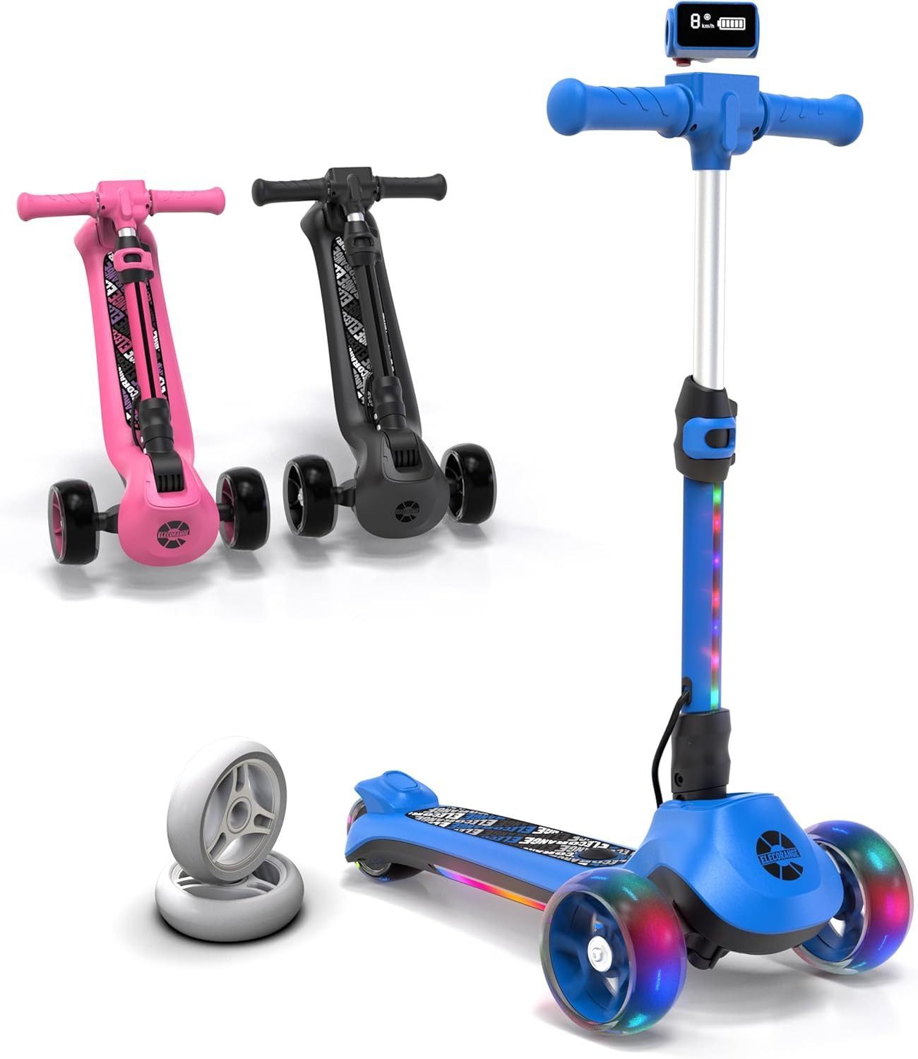 T200/T500 Balance Electric Scooter for Kids Age 4-9, 2 Types Front Wheels, Elect