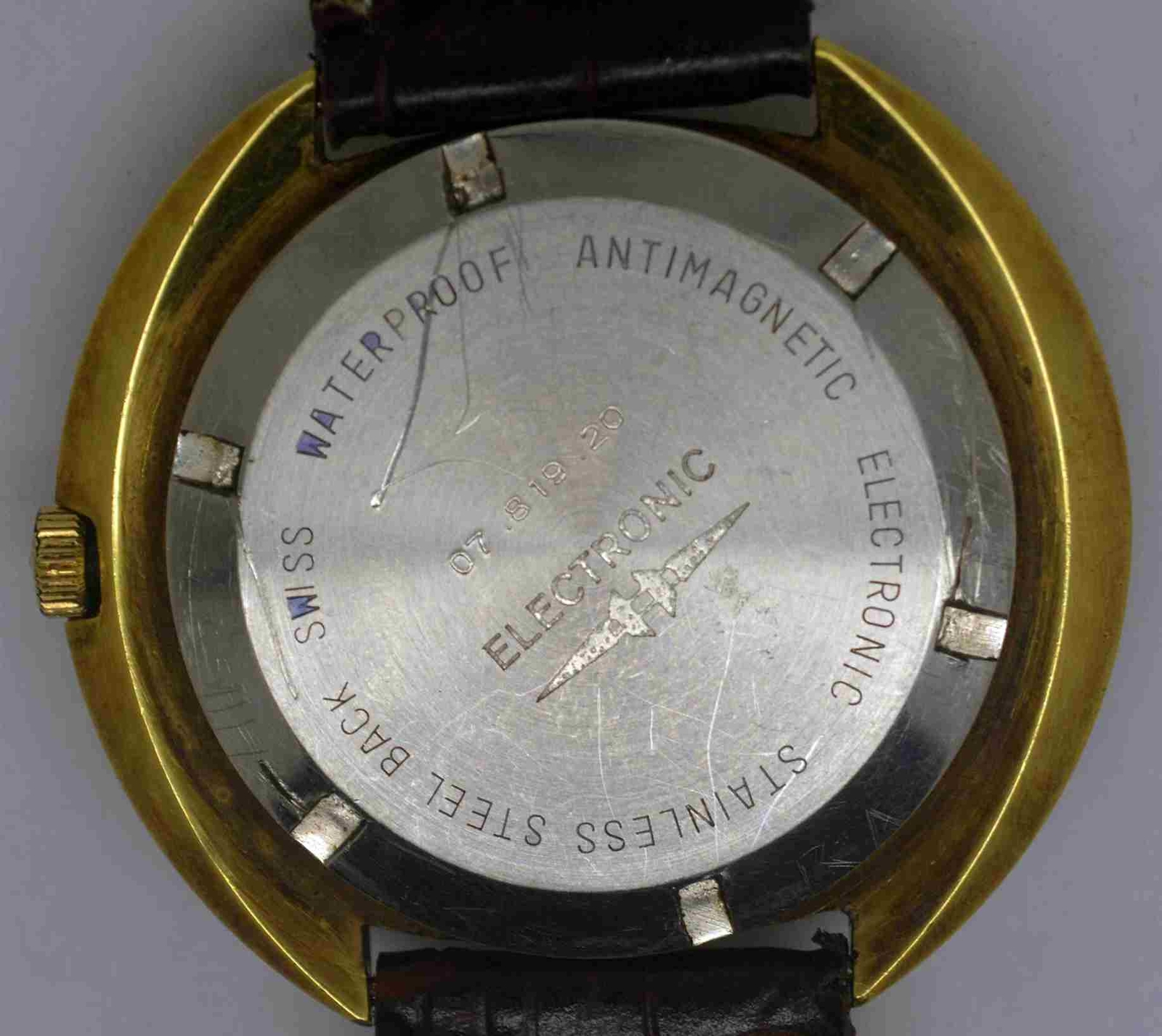 VTG MONDIA ELECTRONIC Gold Plated Wristwatch. Ref: 07.819.20, Cal: 9154. For Ser