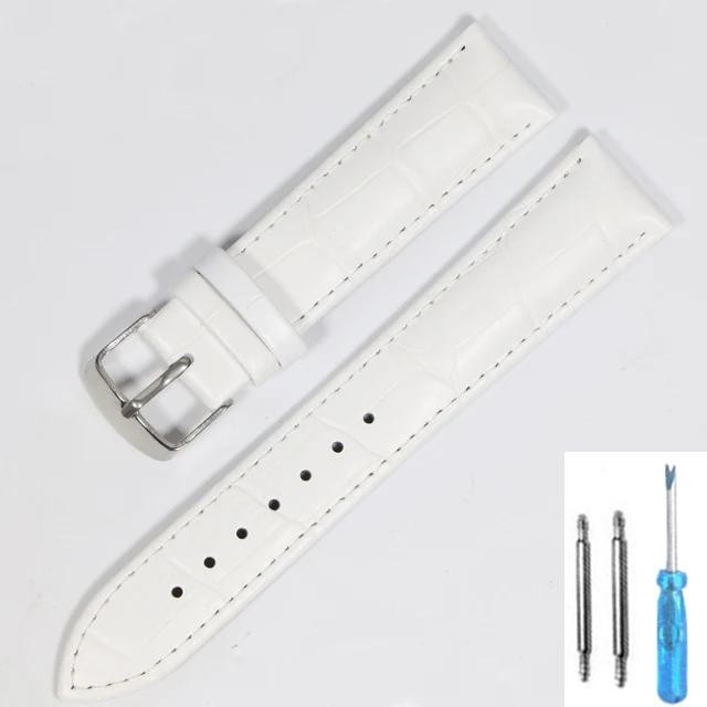 16mm 18mm 20mm 22mm 24mm Genuine Leather Wristband Watch Strap Band Bracelet New