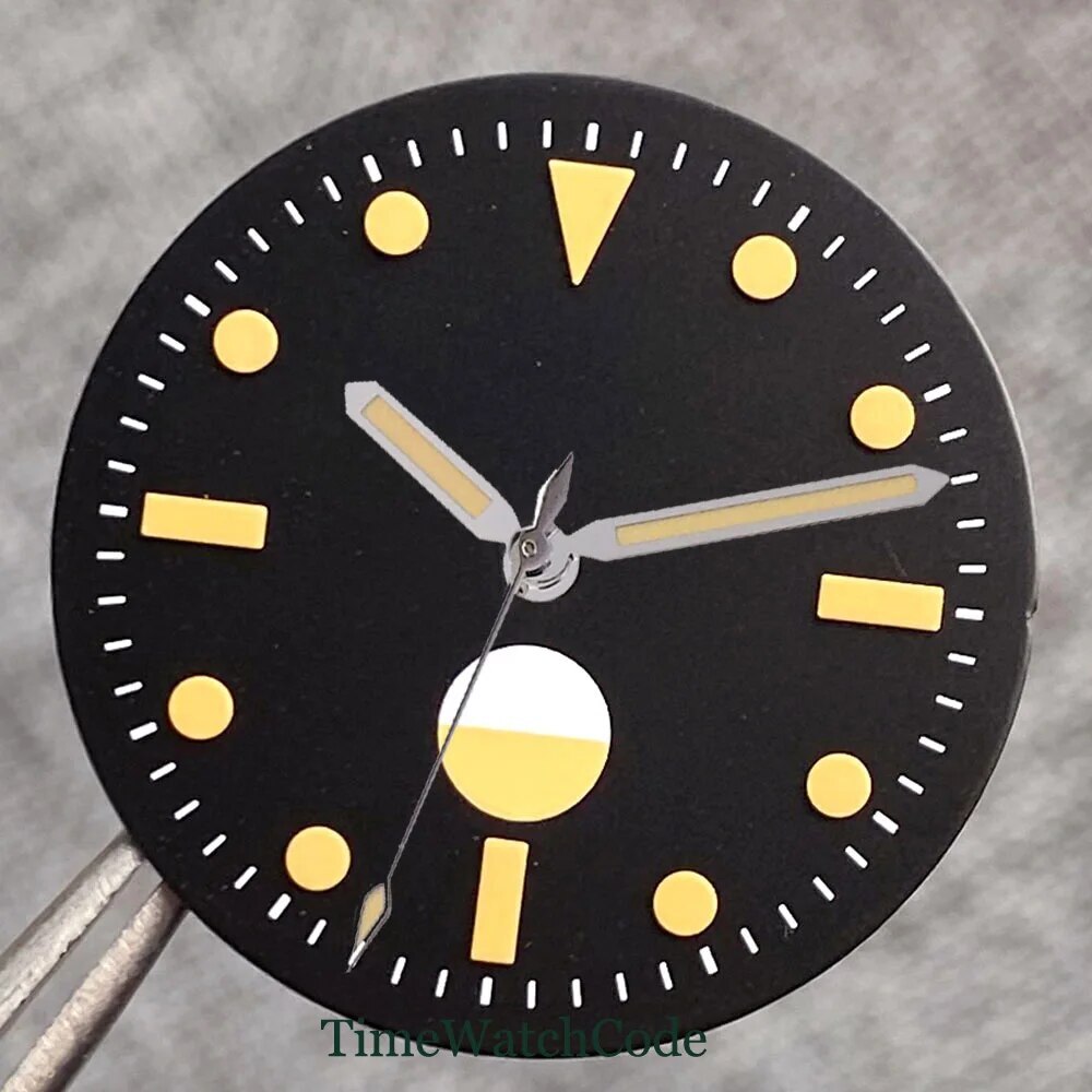 Luminous Black Watch Dial Face 29mm for NH35 NH36 ETA2824 PT5000 SW200 Movement