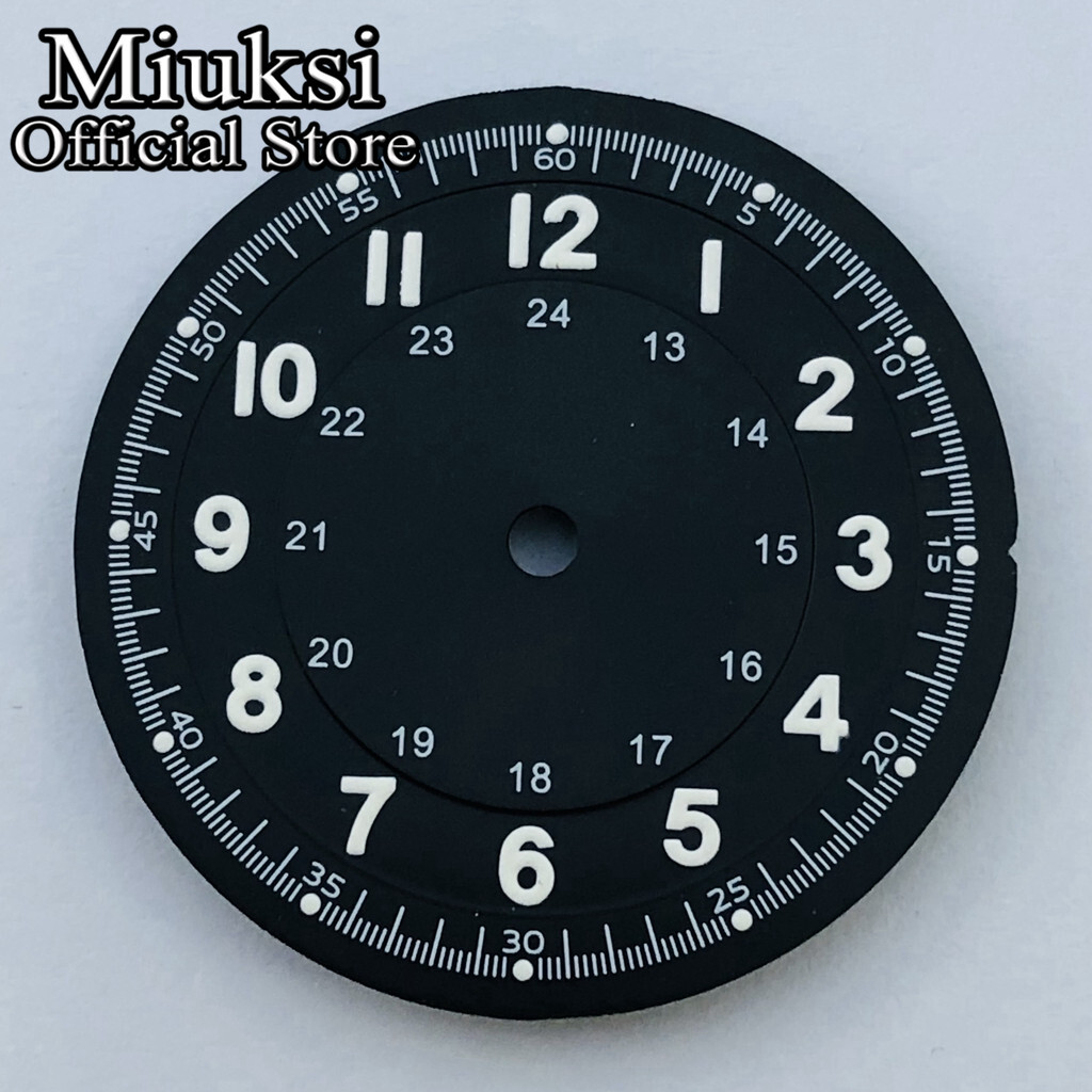 29mm luminous black white watch dial fit NH35 NH36 ETA2824 Miyota 8215 PT5000