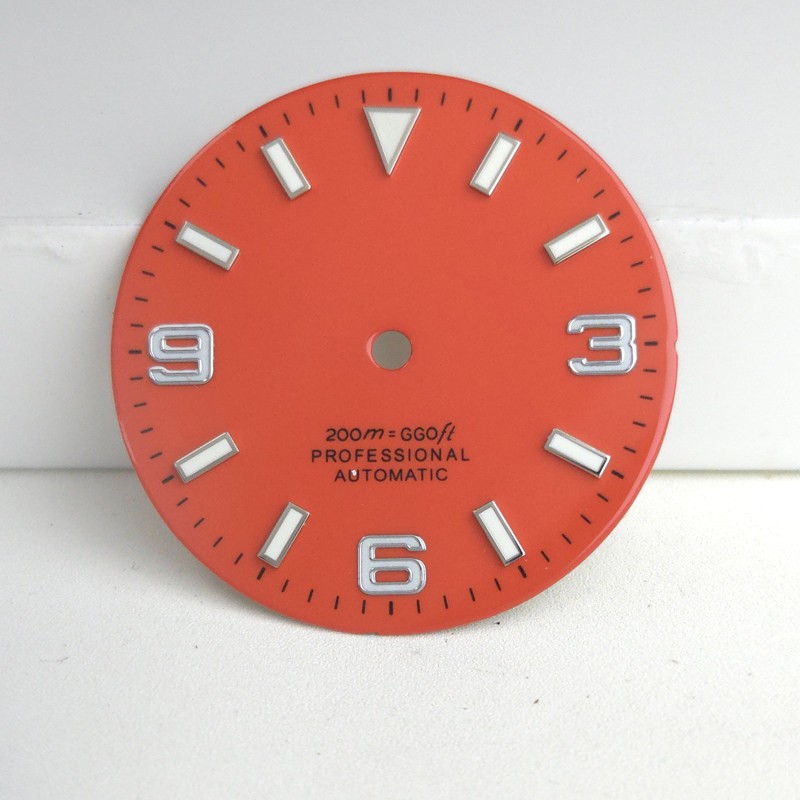29mm No Logo Watch Dial Ice Blue Lume for NH35/2836/8215 Movement Accessories