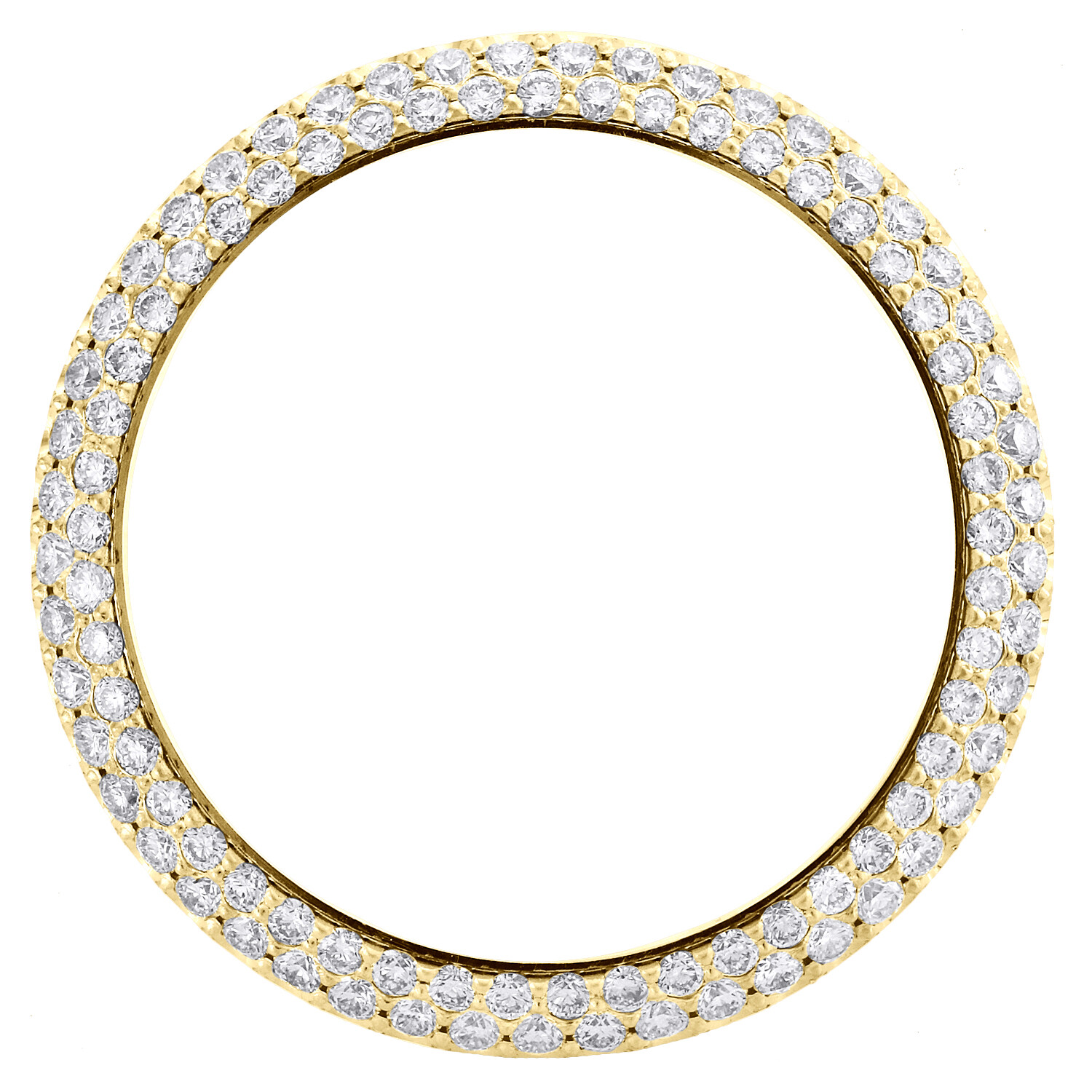 Custom Diamond Watch Bezel Fits Rolex DateJust 41 / Day-Date 40 Honeycomb 4 CT.