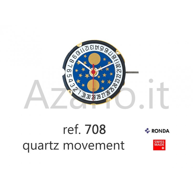 Ronda 708 Movement Quartz for Watch Swiss Watches