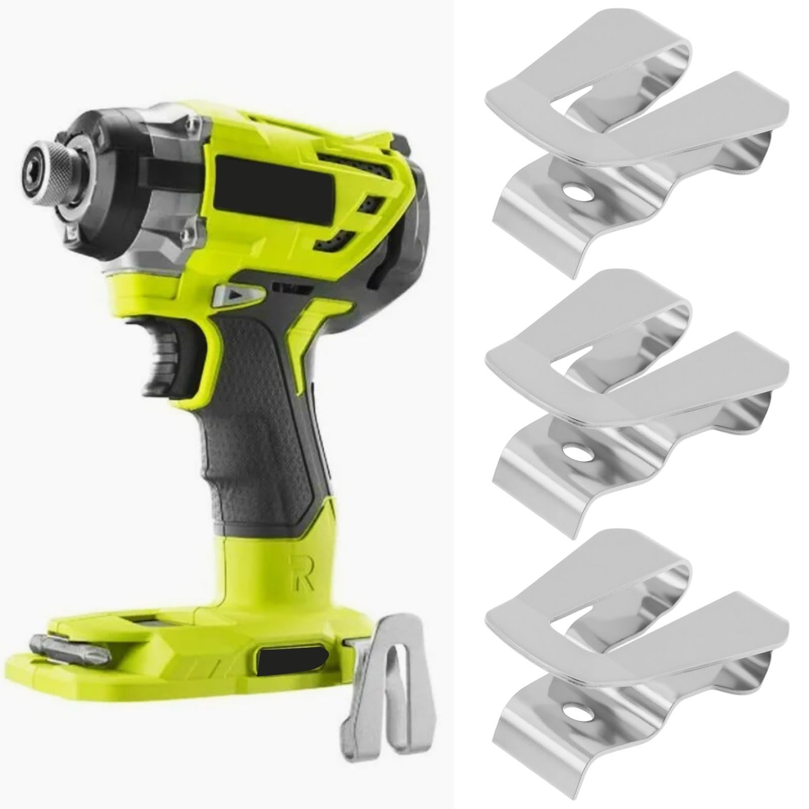 20pcs Stainless Steel Belt Clip Replacement for Ryobi Ridgid 18V Tools – Durable