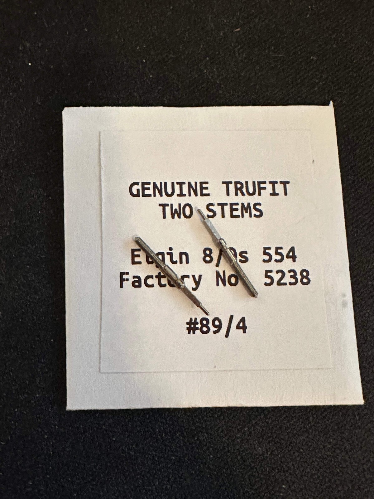 Lot of 2 TRUFIT Stem / Winding Arbors for 8/0s Elgin No. 5238