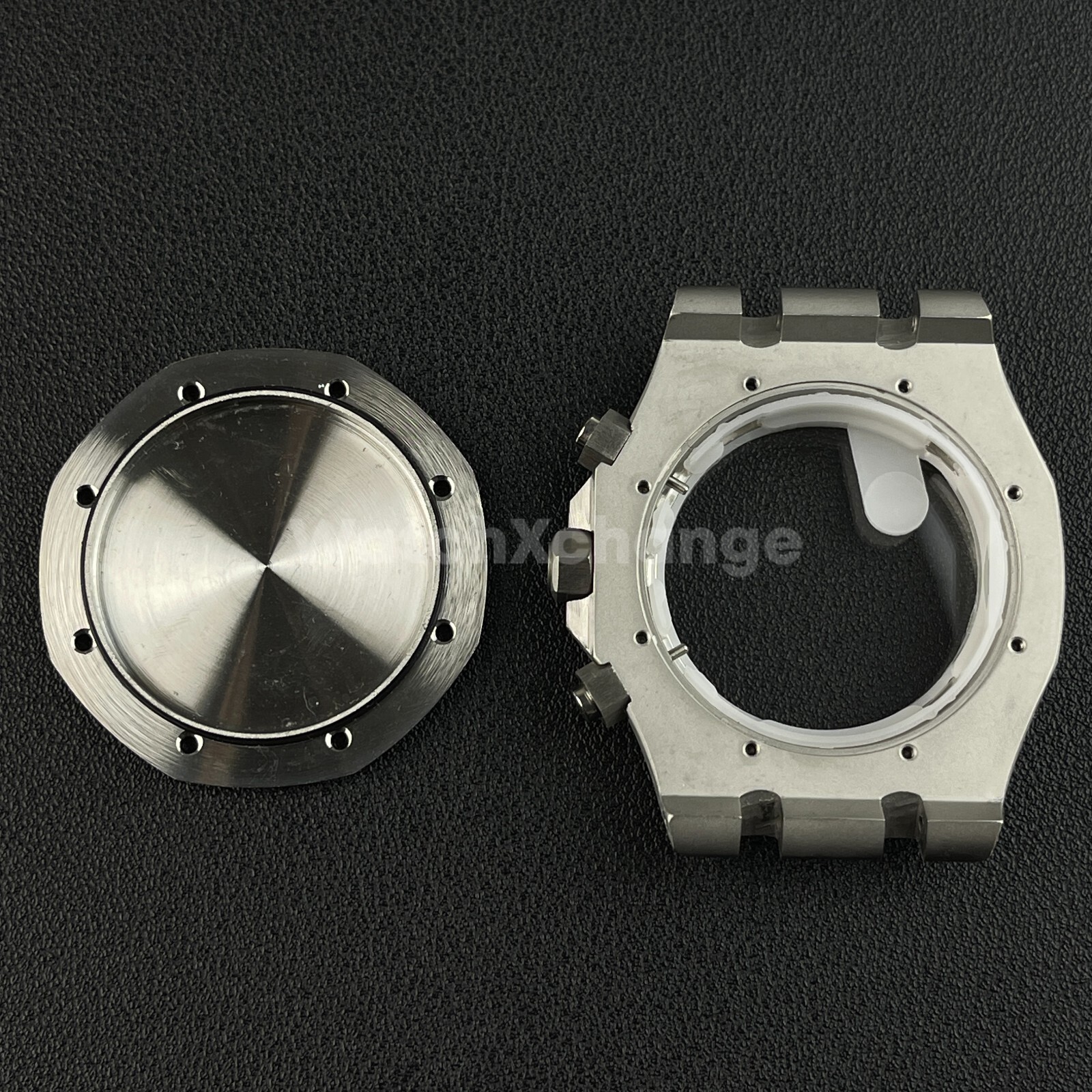 41mm Silver Royal Oak Style Stainless Steel Watch Case for VK63 Quartz Movement