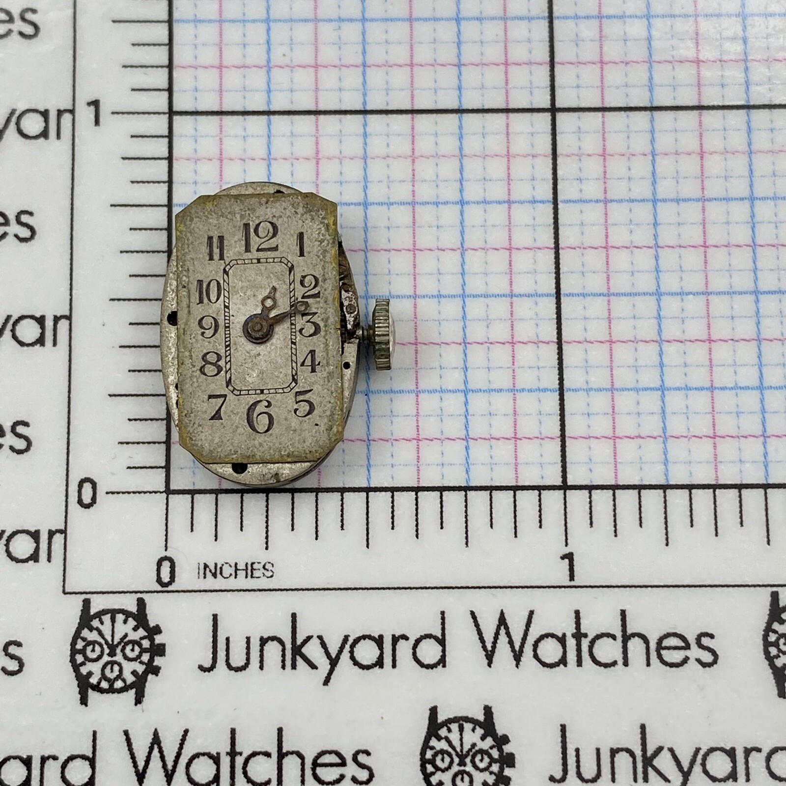 Vintage Unbranded Oval Watch Movement Repairs Parts Watchmaker Spares Deco Style