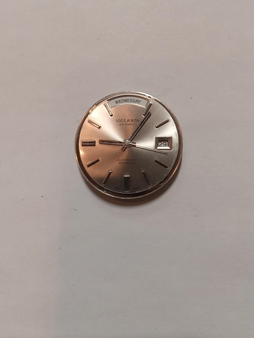 Viccanta Automatic 25 Jewels Calendar D+D Swiss Mens Watch Movement