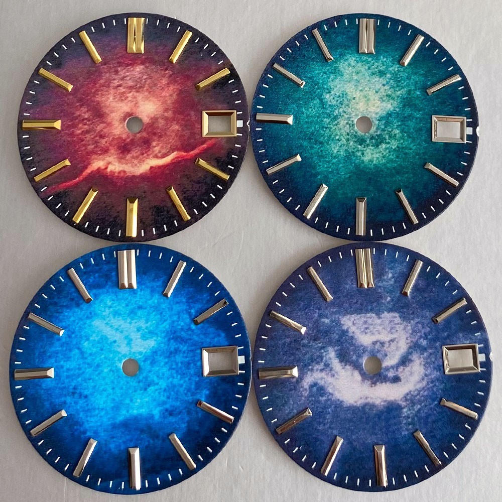 28.5mm Gradient Texture Dial for NH35 Movt Mechanical Dive Watch DIY Accessory