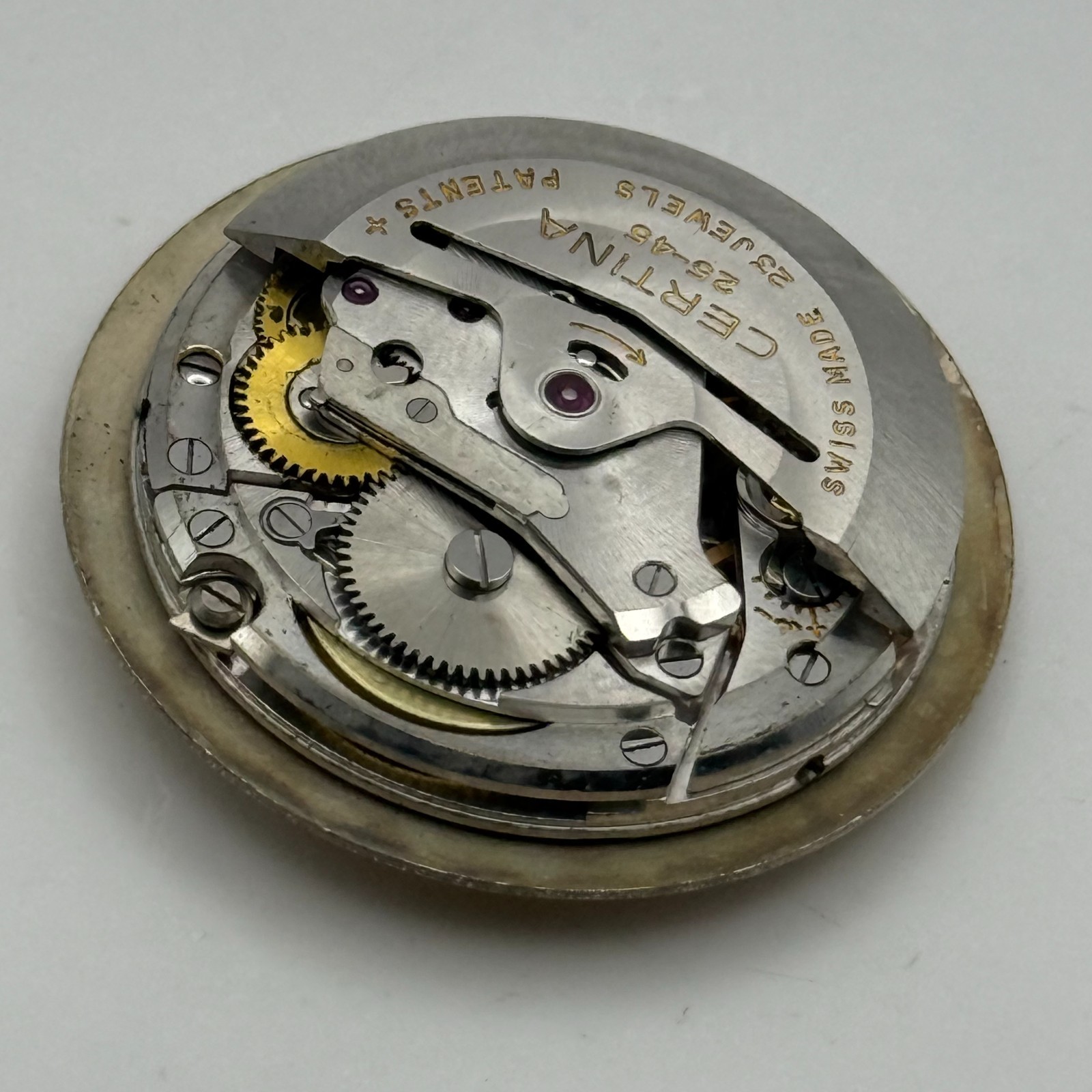 Certina 25-45 Watch Movement 23 Jewels Swiss Automatic Vintage Parts 25.9mm