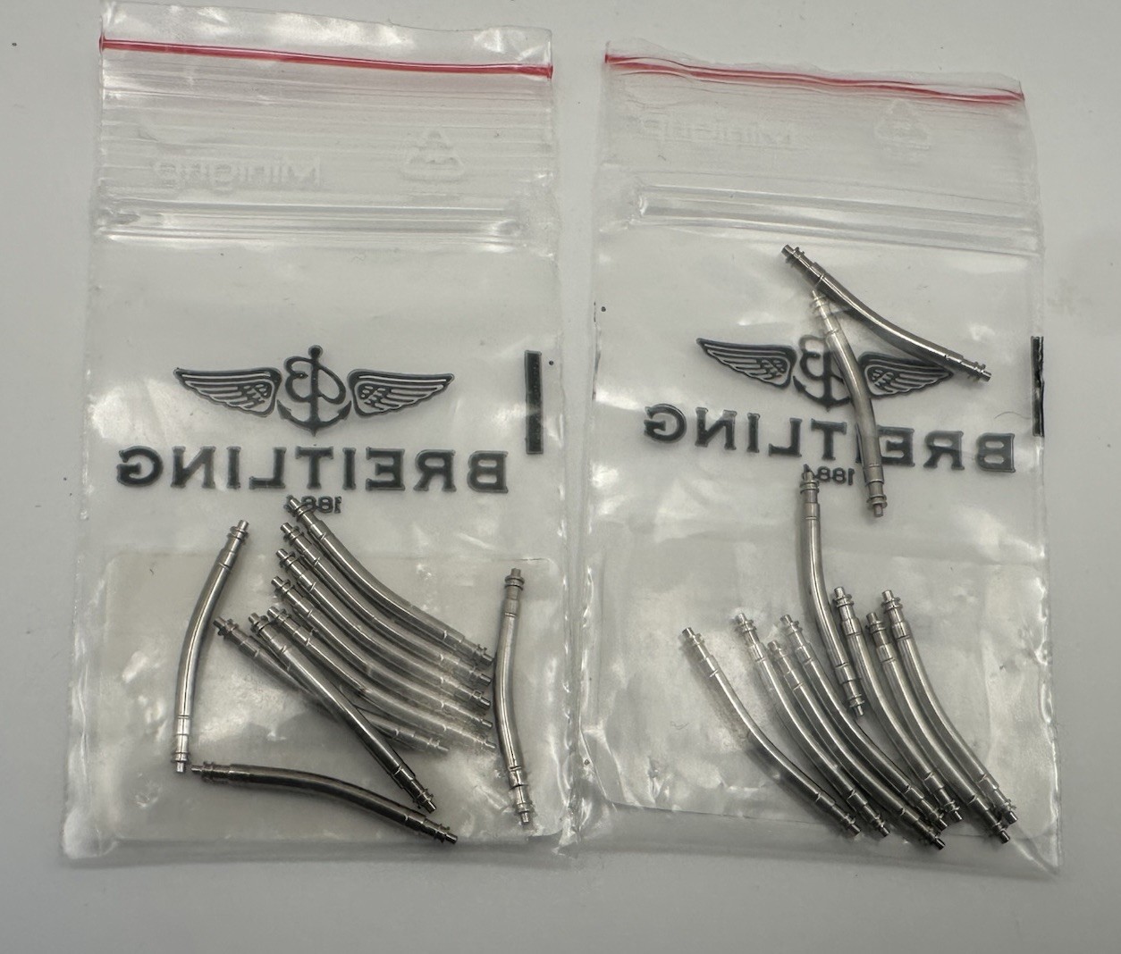 AUTHENTIC 2 PCS Breitling 20mm CURVED Spring Bar for Straps – # 520.20.04