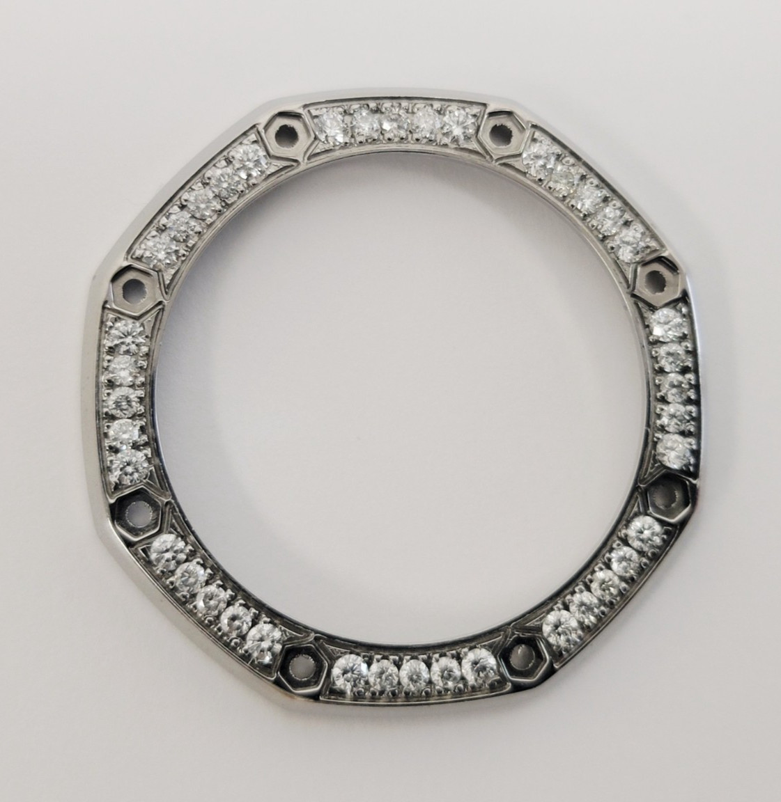 Factory Audemars Piguet Royal Oak Offshore 42mm Steel Bezel Custom 1.5 ct Diam.