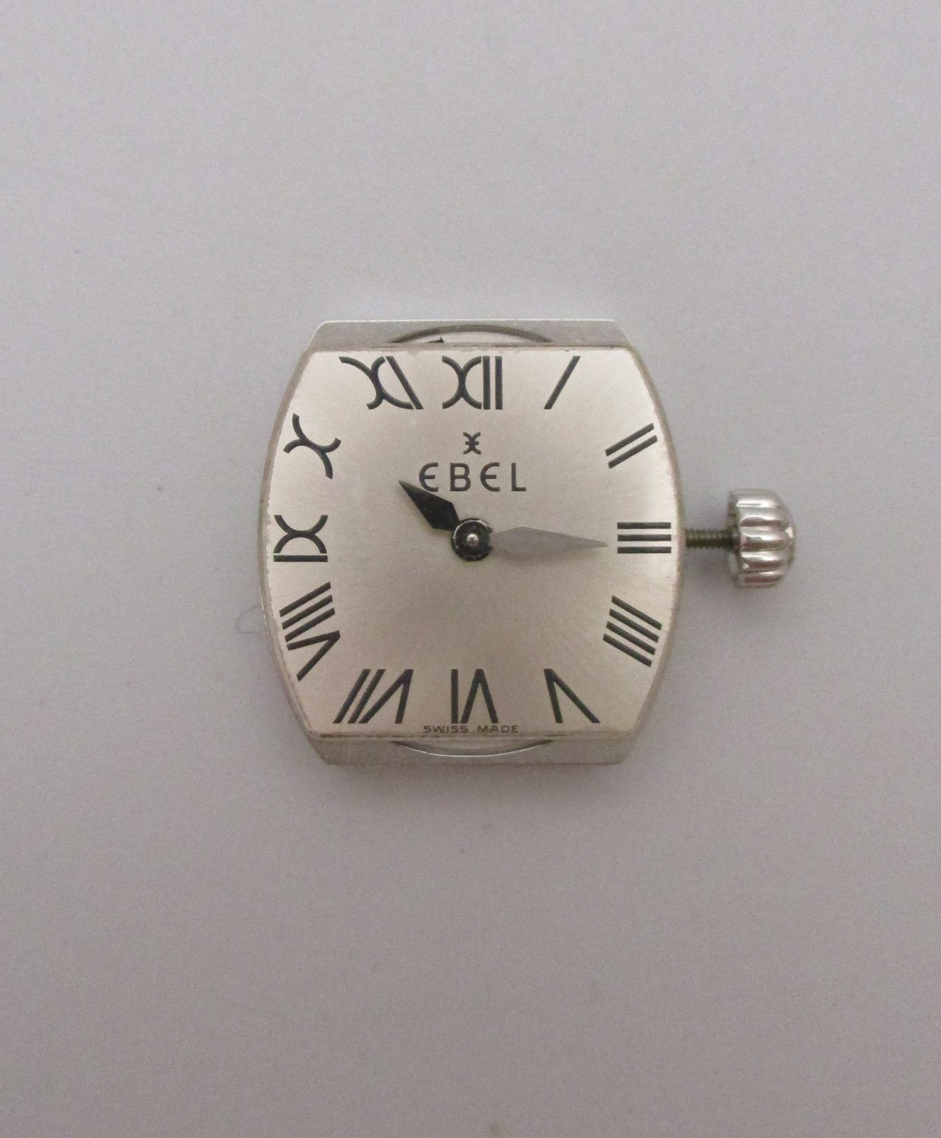 Works! EBEL (Cartier) 057 Quartz 4 Jewel Swiss Watch Movement Dial Hands & Crown