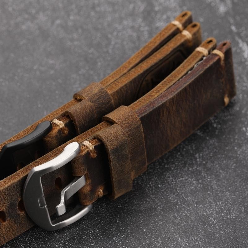 Thick Cowhide Strap for Apple Watch 8-6-5-ultra Handmade Band Leather