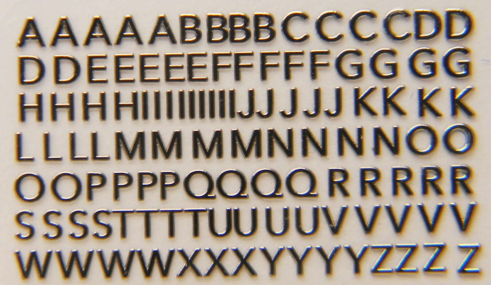 Micro logo emblem Small letters gold silver watch Metal Nickel CAPS Alphabet