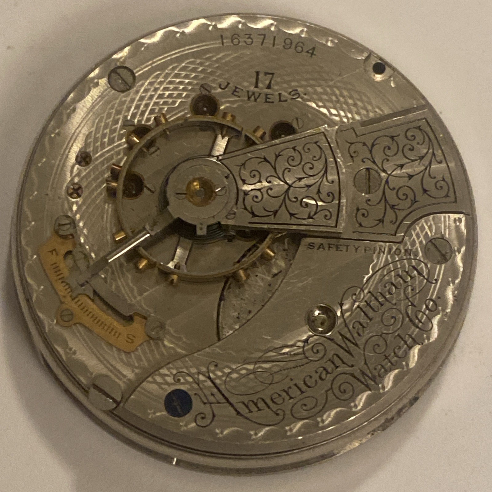 American Waltham Watch Co. Pocket Watch Movement Parts Repair