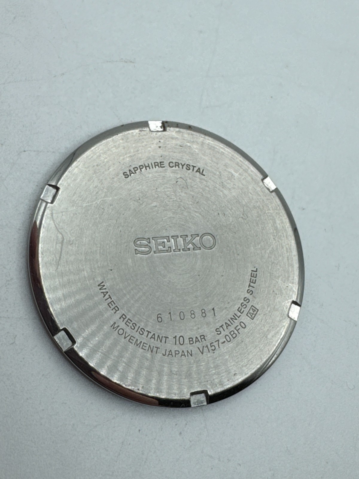 Men’s Seiko V157-0BF0 Back Cover Watch Spare Part
