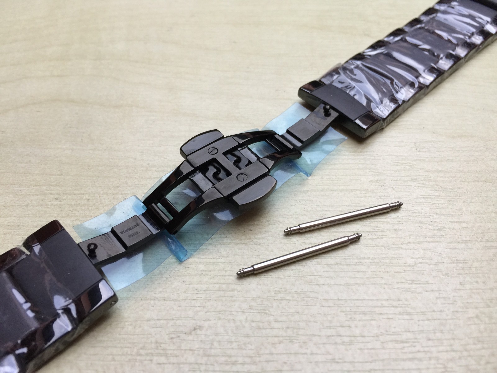 Two-Tone Ceramic Strap Fits Emporio Armani AR1451/AR1474 Band/Bracelet/Link